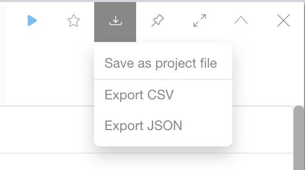 Export table